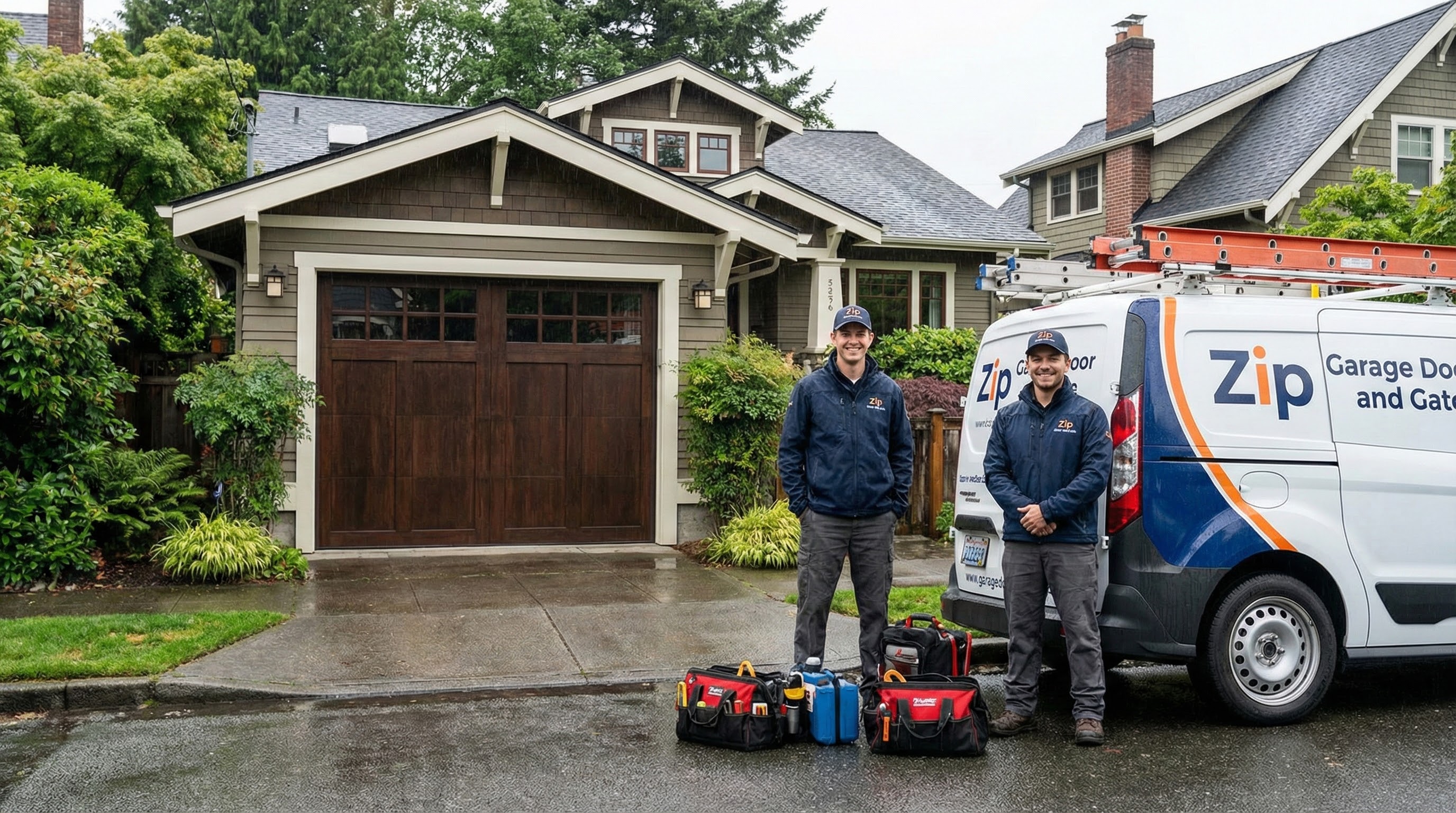 Professional Garage Door Repair Technicians Arriving on Site.jpg in Everett, WA